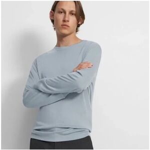 Theory Light Blue Moat Gaskell NL Anemone Long Sleeve Top Mens Size XL